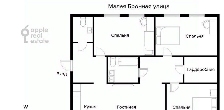 квартира г Москва метро Маяковская ул Бронная М. 10с/1 фото 2