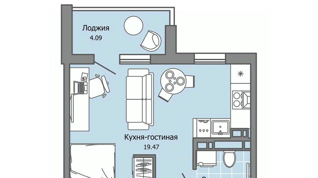 квартира г Ульяновск р-н Засвияжский Город Новаторов жилой комплекс, 3 фото 1