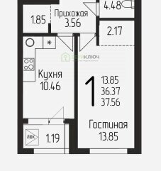 квартира г Уфа р-н Кировский ул Бородинская 19 фото 16