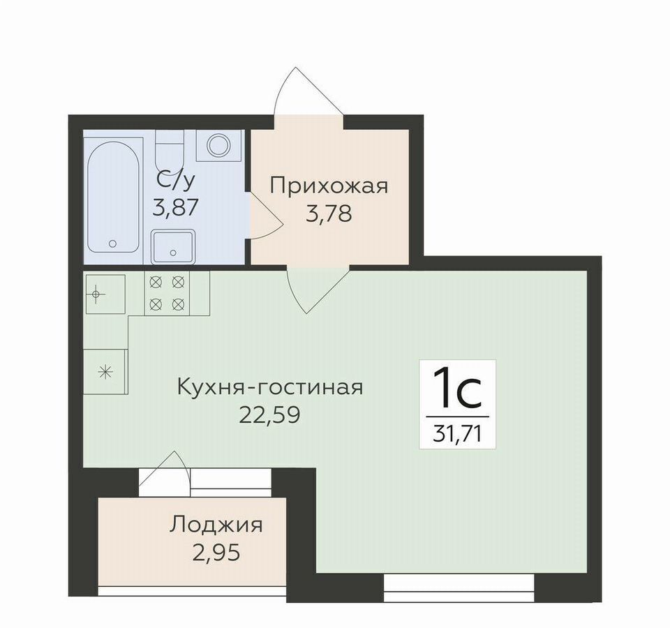квартира г Воронеж р-н Ленинский ул Чапаева 1 ЖК «Романовский» фото 2