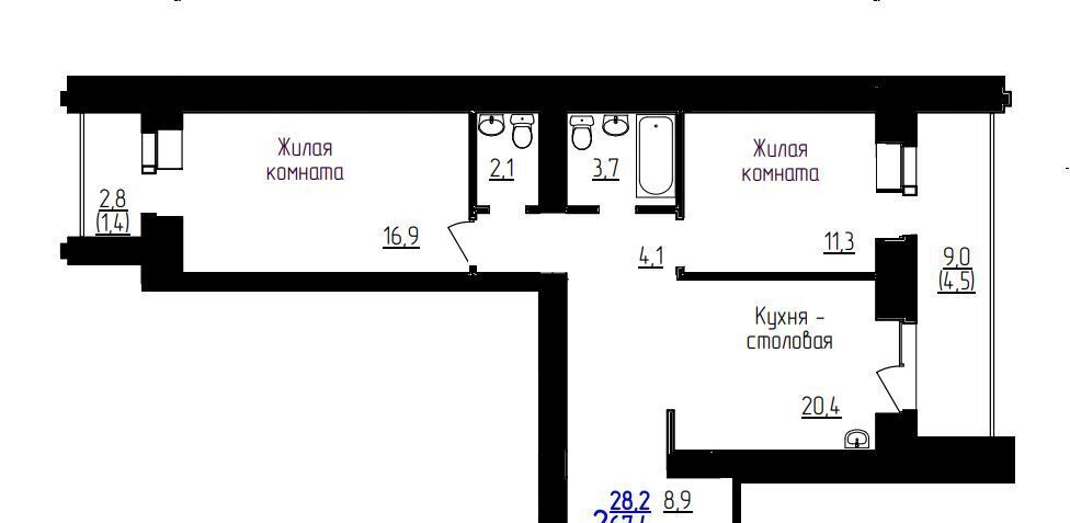 квартира г Благовещенск ул Горького 205 фото 2