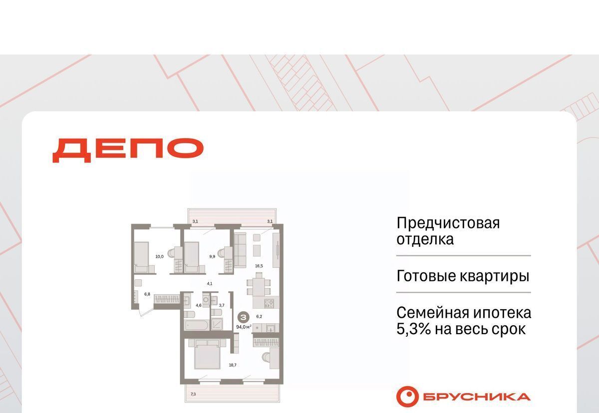 квартира г Екатеринбург Старая Сортировка ЖК Квартал Депо Проспект Космонавтов, Сортировочный жилрайон фото 1