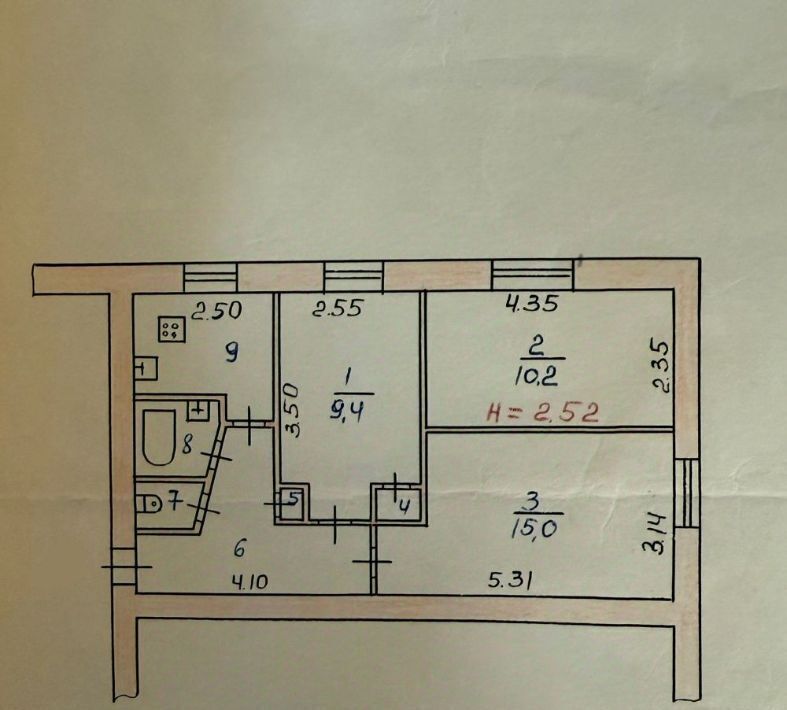 квартира г Волгоград р-н Тракторозаводский ул им. Рыкачева 14 фото 20