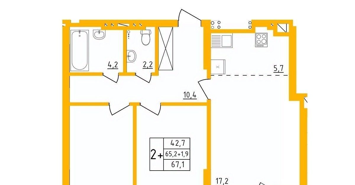 квартира г Уфа р-н Калининский ул им. Фронтовых бригад 15/2 фото 1
