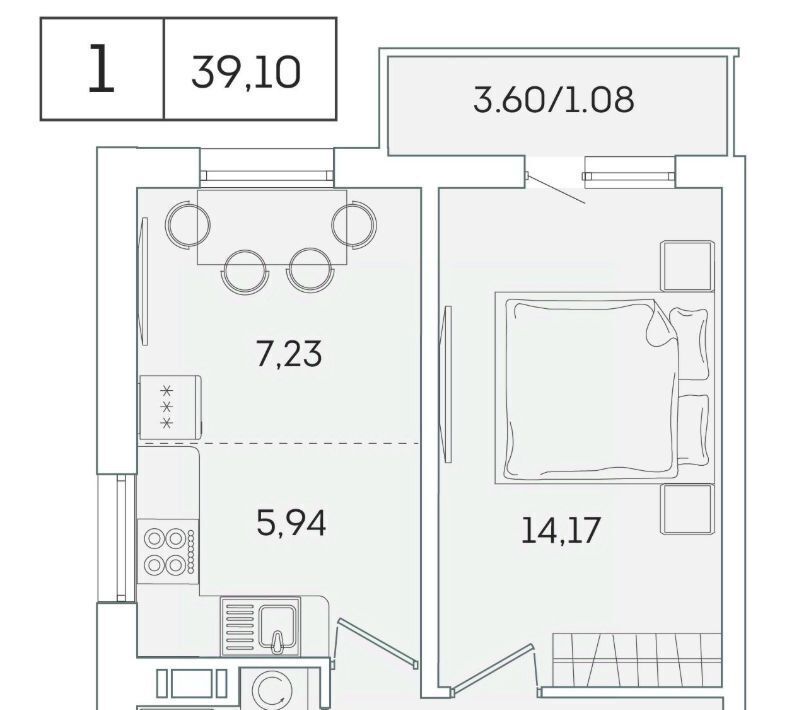 квартира р-н Всеволожский г Мурино ул Графская 6к/3 Девяткино фото 1