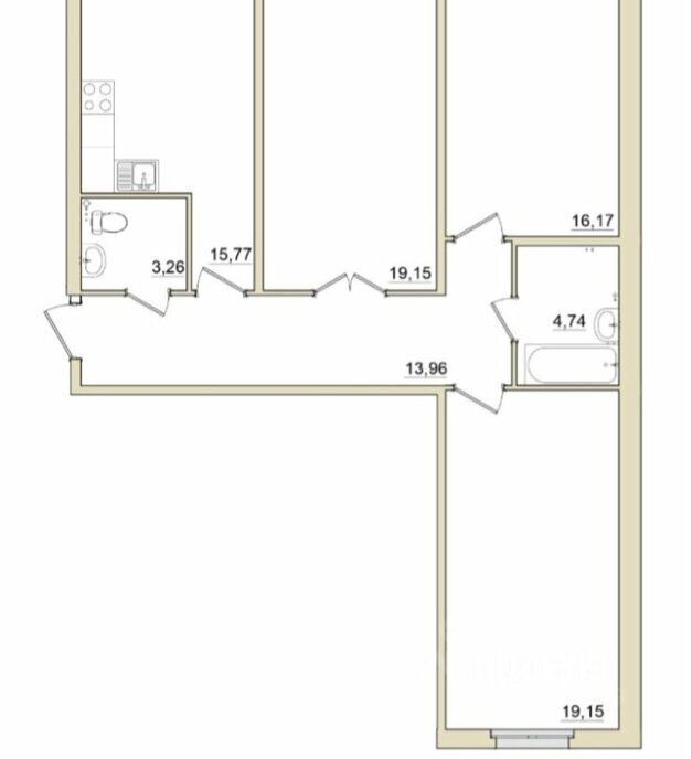 квартира г Зеленогорск ул Строителей 3к/2 фото 1