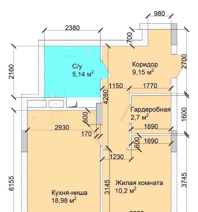 квартира г Кемерово р-н Заводский ул Дружбы 9 фото 2