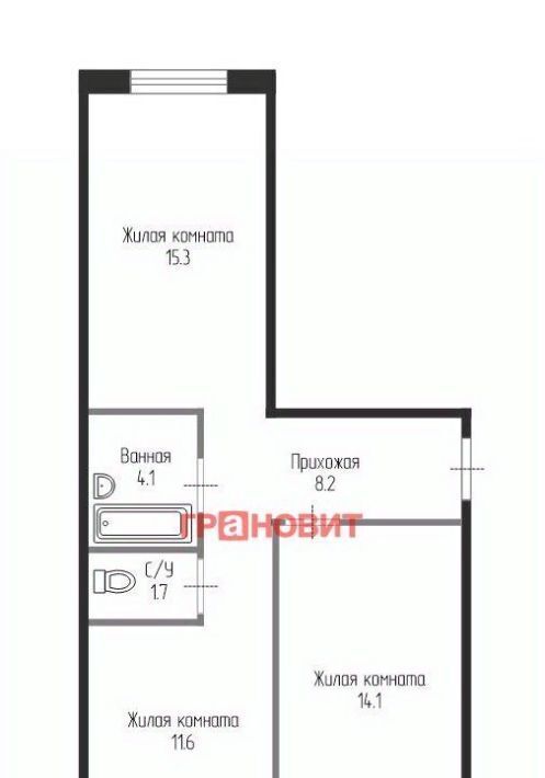 квартира г Новосибирск Студенческая ул Петухова 162 фото 2