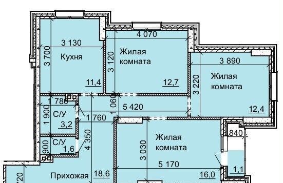 квартира г Новосибирск р-н Калининский ул Столетова 9 ЖК Столетоff Микрорайон №4 фото 1