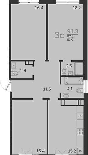 квартира г Краснодар р-н Центральный ул Колхозная 5/2 корп. 1 фото 2