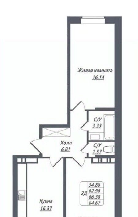 квартира г Ессентуки ЖК «ИСТОЧНИК» фото 1