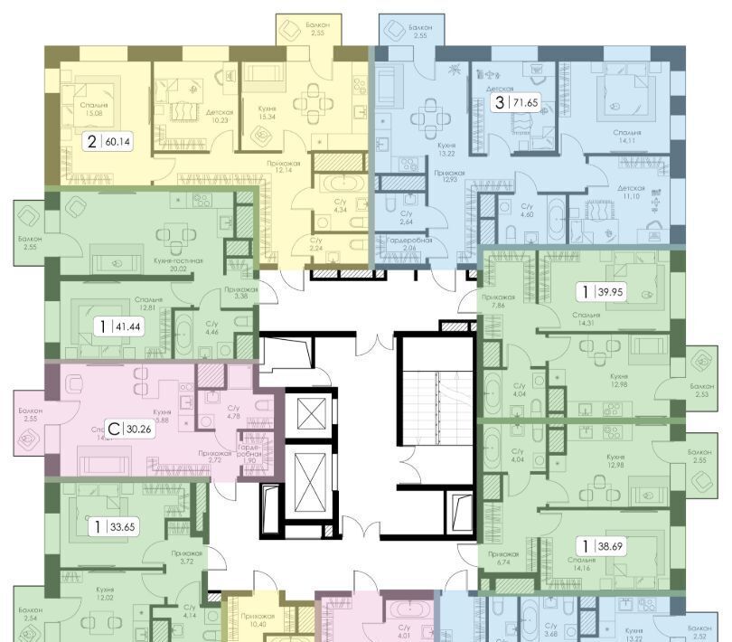 квартира г Нижний Новгород Бурнаковская ЖК "Анкор" 15-й кв-л фото 2