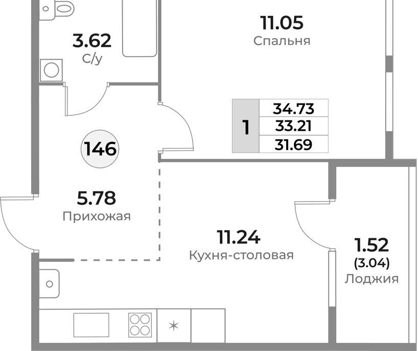 квартира г Калининград р-н Ленинградский ЖК «Легенды Девау» фото 1