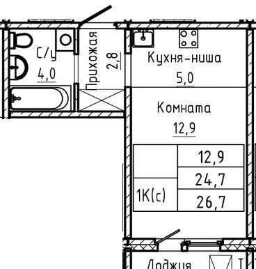 квартира г Барнаул р-н Индустриальный тракт Павловский 196а ЖК «Прайм» корп. 1 фото 10