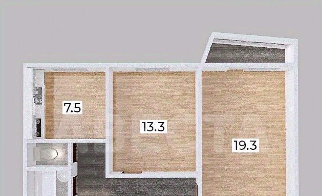 квартира г Омск р-н Кировский б-р Архитекторов 3/3 фото 22