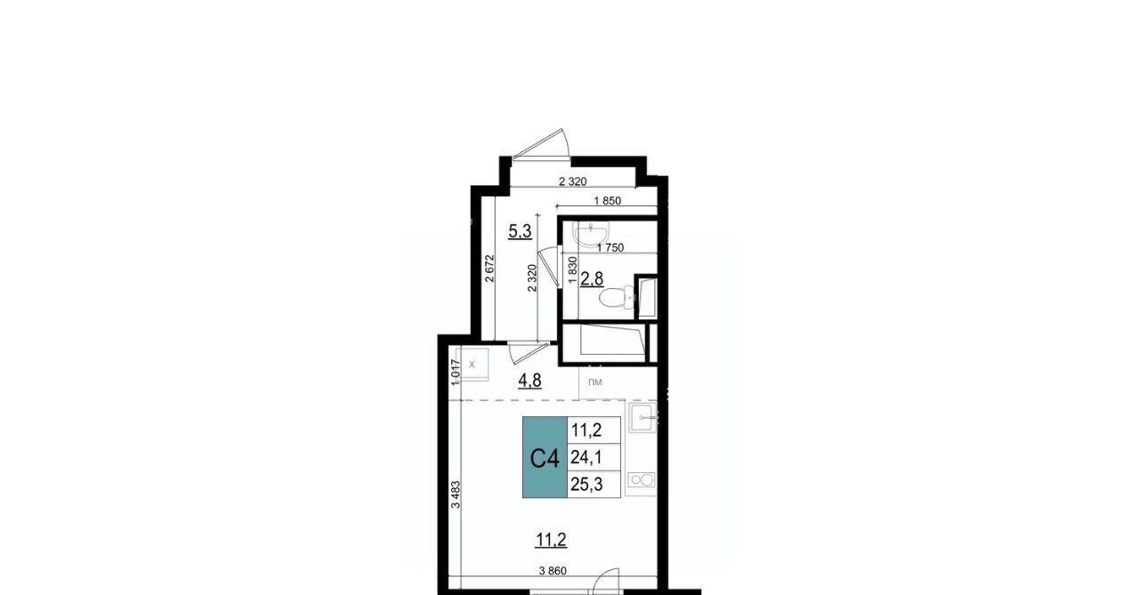квартира г Одинцово БЗРИ Баковка 6-6А мкр, Одинцово-Сити жилой комплекс фото 1