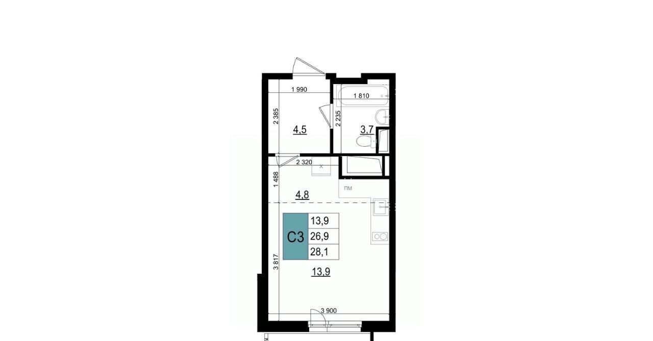 квартира г Одинцово БЗРИ Баковка 6-6А мкр, Одинцово-Сити жилой комплекс фото 1