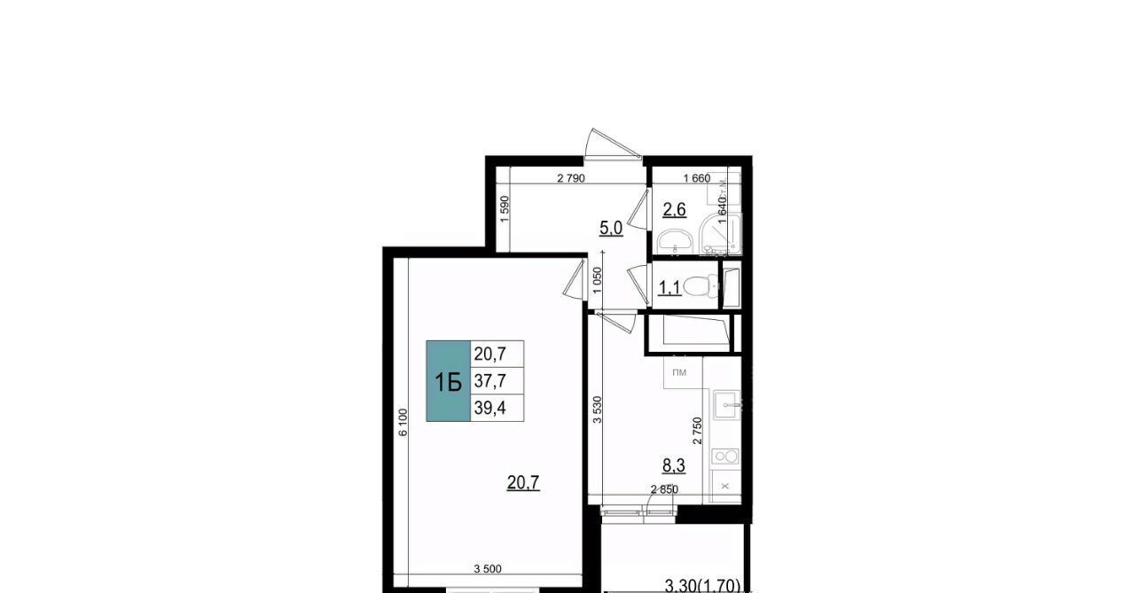 квартира г Одинцово БЗРИ Баковка 6-6А мкр, Одинцово-Сити жилой комплекс фото 1