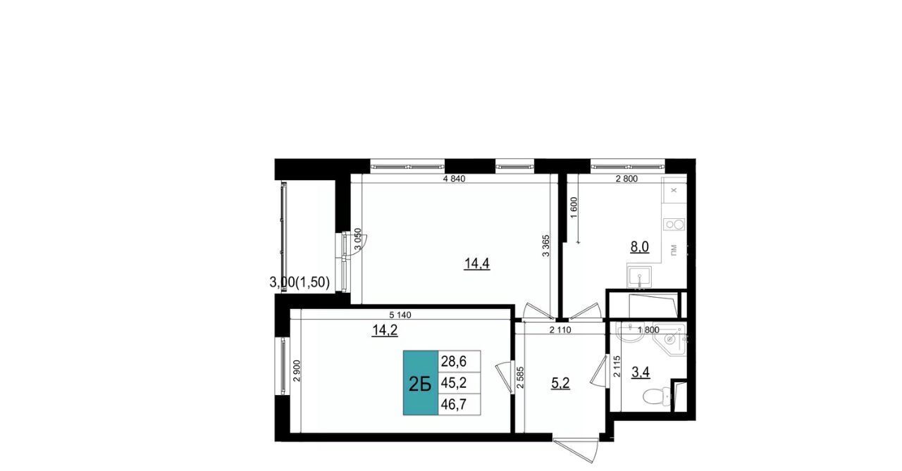 квартира г Одинцово БЗРИ Баковка 6-6А мкр, Одинцово-Сити жилой комплекс фото 1