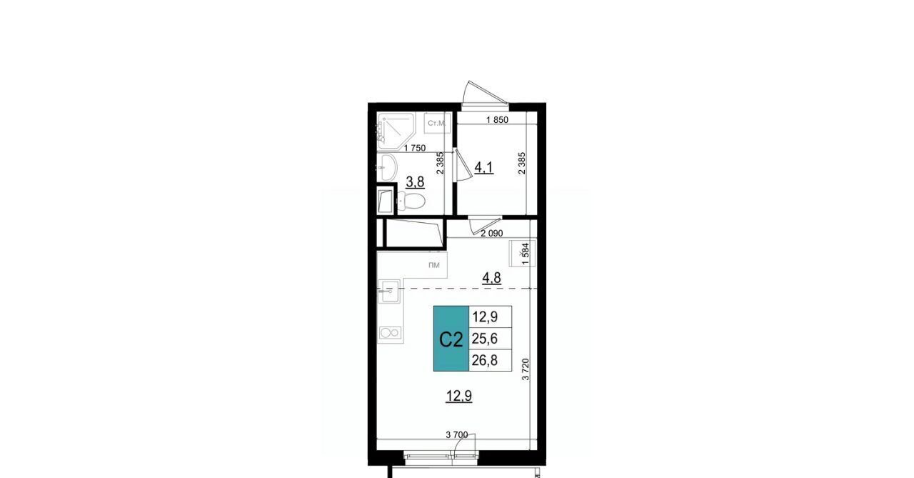 квартира г Одинцово БЗРИ Баковка 6-6А мкр, Одинцово-Сити жилой комплекс фото 1