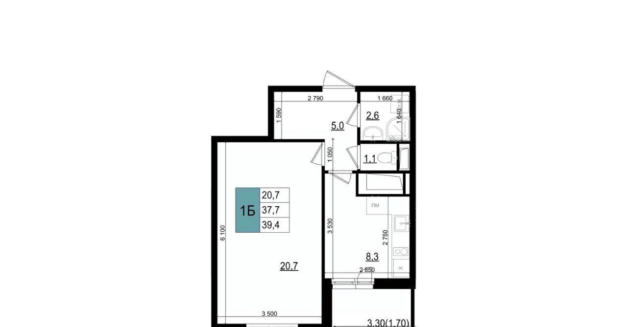 квартира г Одинцово БЗРИ Баковка 6-6А мкр, Одинцово-Сити жилой комплекс фото 1