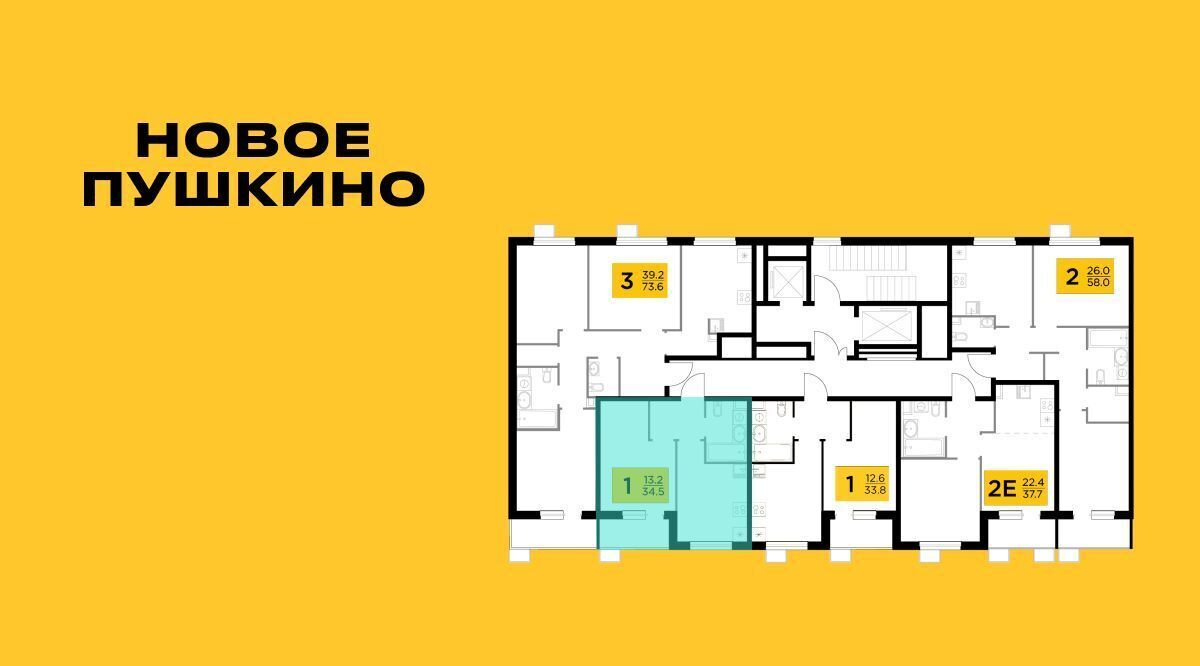 квартира г Пушкино ЖК Новое Пушкино Медведково фото 2