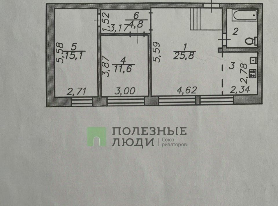 квартира г Астрахань р-н Кировский ул 11-й Красной Армии 5 фото 13