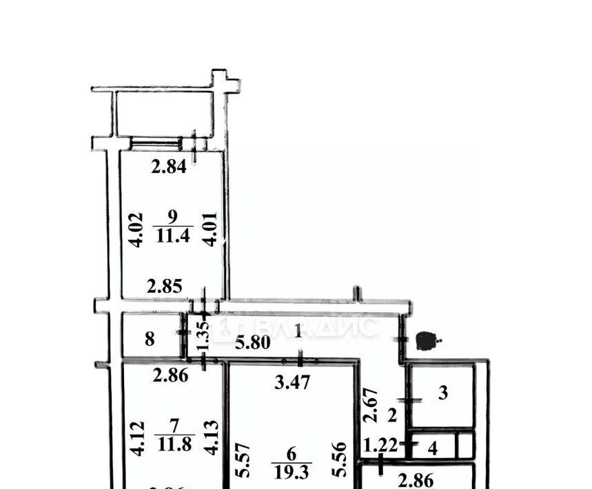 квартира г Липецк р-н Октябрьский ул Свиридова И.В. 5 фото 29
