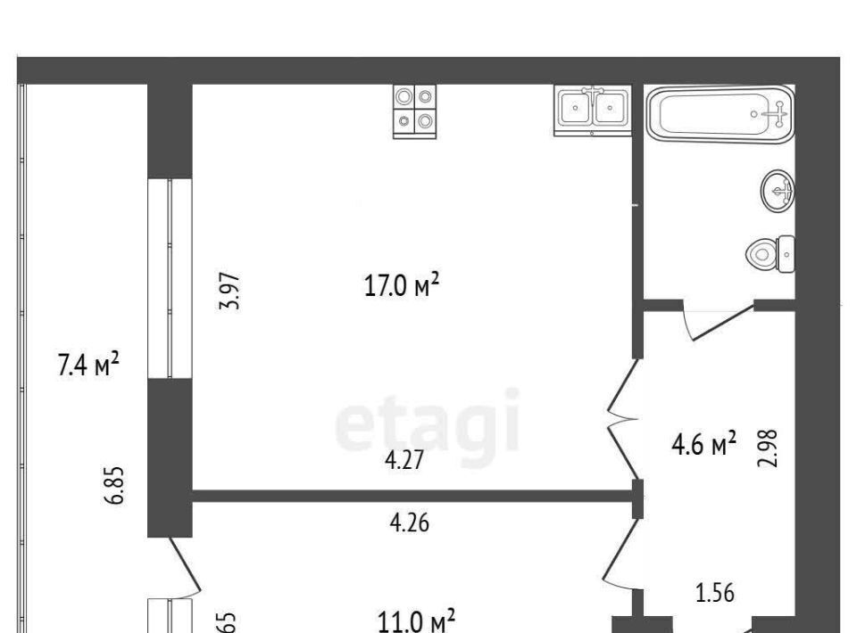 квартира г Тюмень р-н Восточный ул Малая Боровская 38/1 фото 3