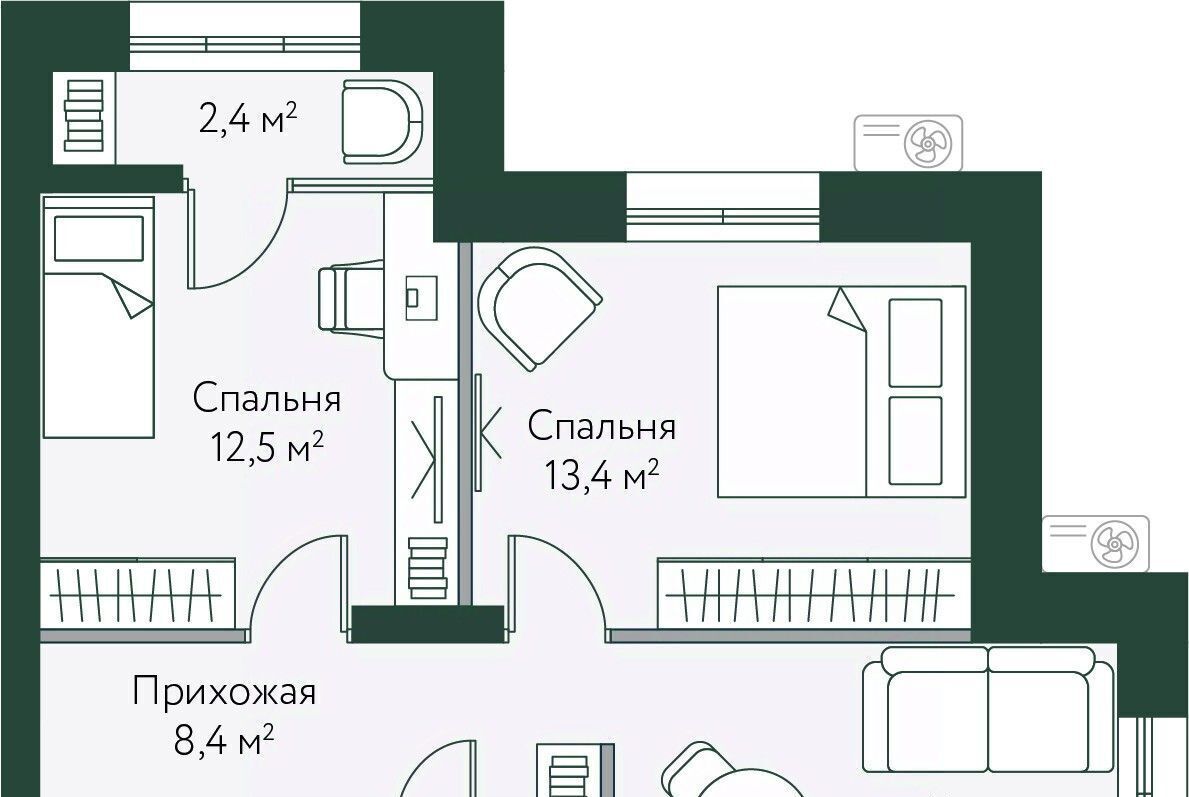 квартира г Волгоград р-н Советский ул Новосибирская 74 фото 1