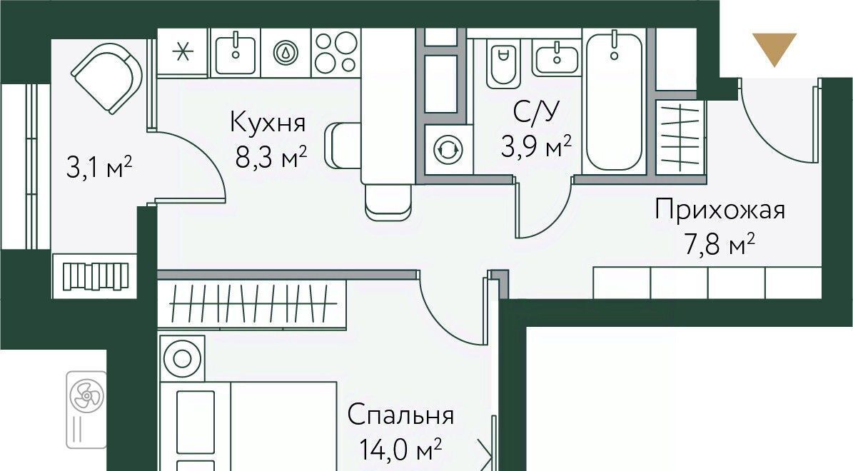 квартира г Волгоград р-н Советский ул Новосибирская 74 фото 1