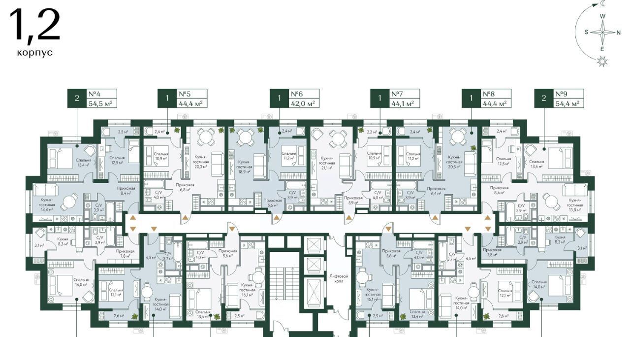 квартира г Волгоград р-н Советский ул Новосибирская 74 фото 2