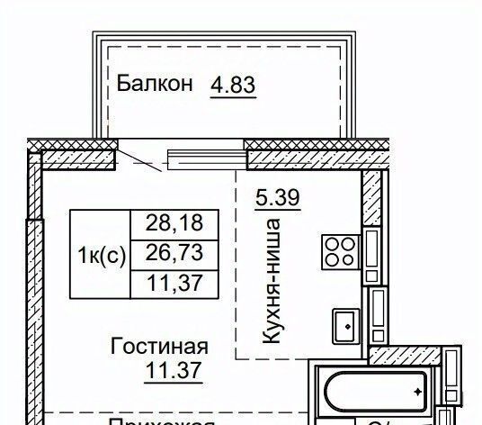 квартира г Барнаул р-н Центральный ул Никитина 41 фото 1