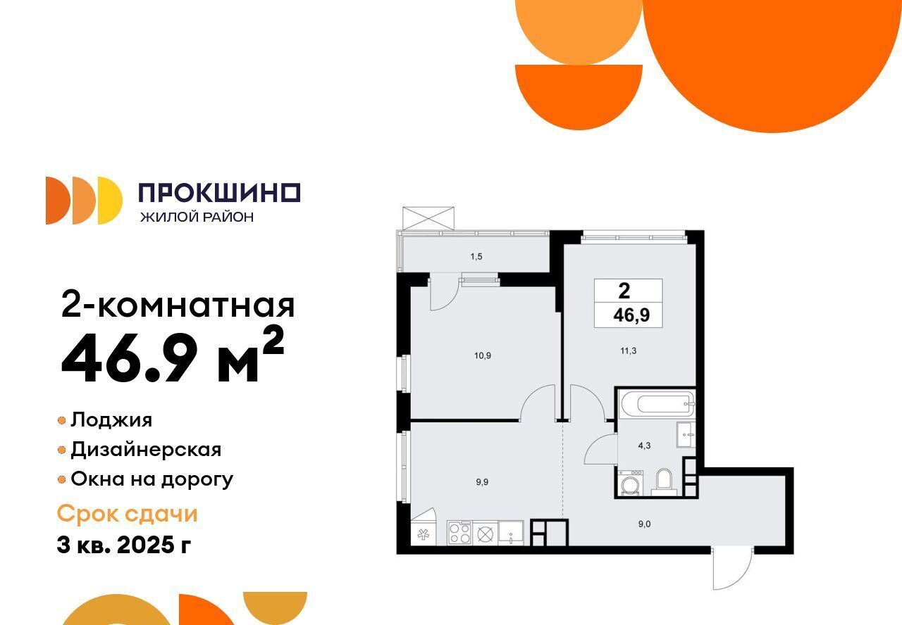 квартира г Москва п Сосенское ЖК Прокшино метро Ольховая к 11. 1.3 фото 1