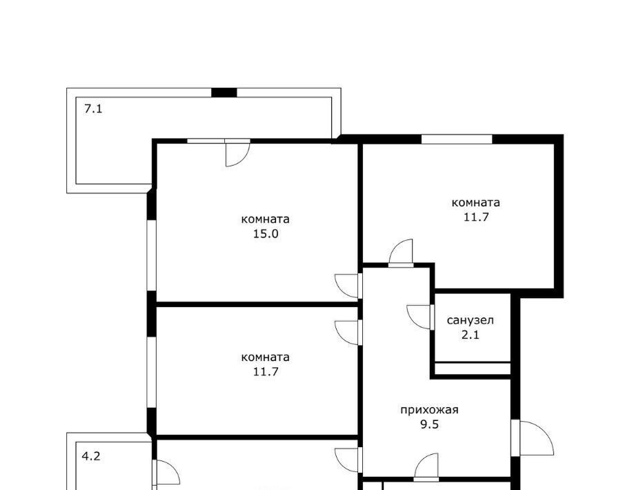 квартира г Краснодар р-н Прикубанский ул Конгрессная 43 фото 2