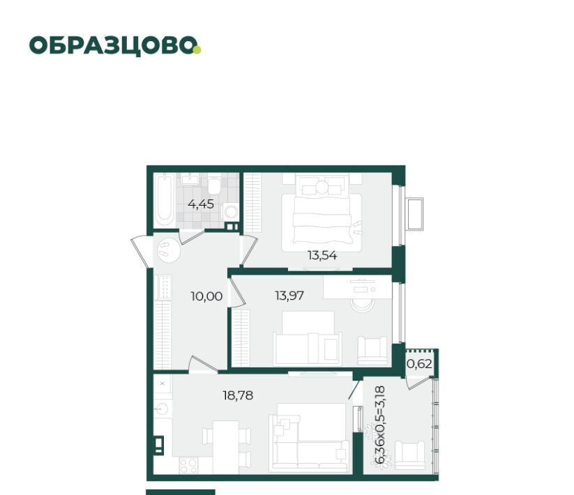 квартира г Краснодар р-н Прикубанский ул Штурвальная 8 фото 1