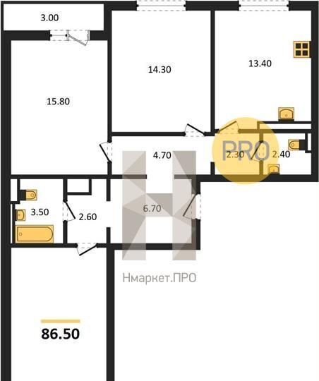квартира г Воронеж р-н Центральный ул Шишкова 21 д. 140Б фото 15