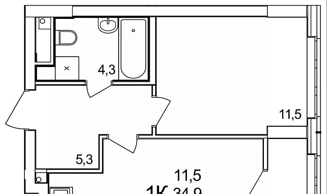квартира г Нижний Новгород Горьковская ЖК КМ Анкудиновский Парк 50 д. Анкудиновка фото 1