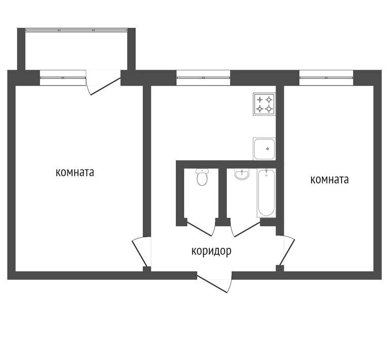 квартира г Амурск ул Лесная 3 фото 1