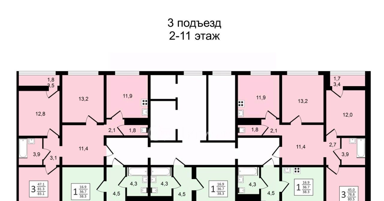 квартира г Воронеж р-н Центральный ул Пескова 6 фото 14