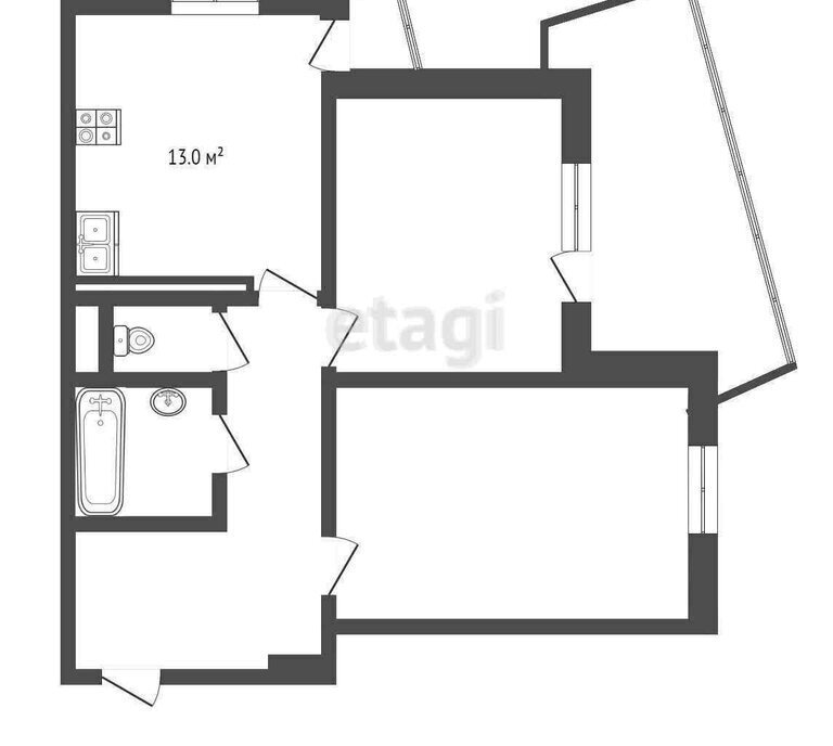 квартира г Калуга д Анненки ул Анненки 38к/1 фото 1