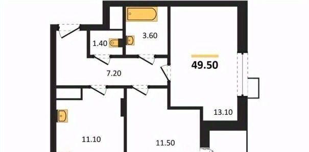 квартира г Воронеж р-н Железнодорожный б-р Содружества 6 фото 7