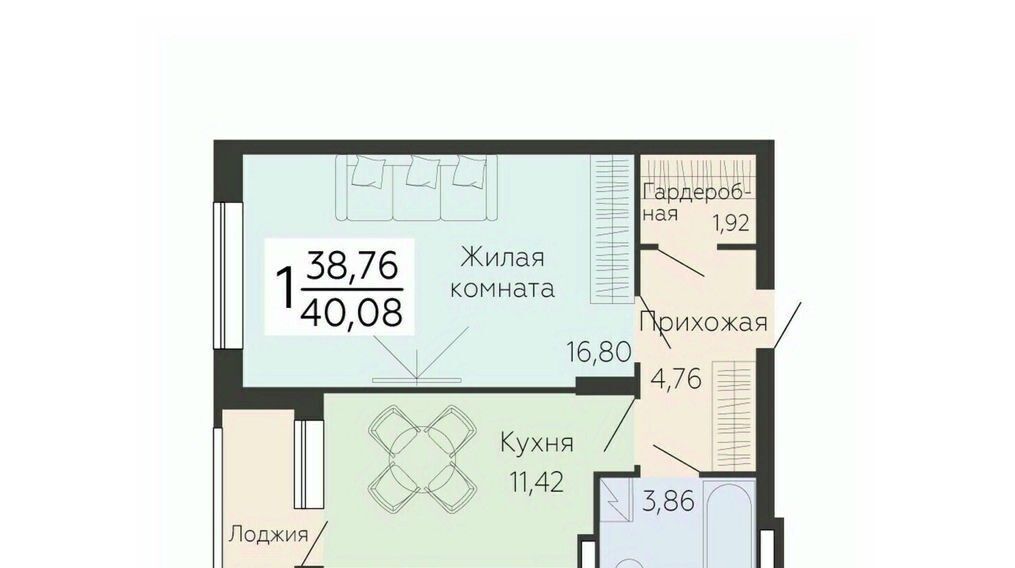 квартира г Воронеж р-н Левобережный пр-кт Ленинский 108а фото 1