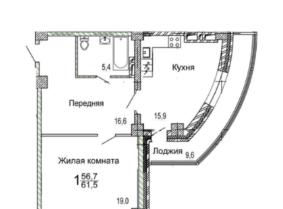 квартира г Владивосток п Трудовое ул Мандельштама 7к/1 фото 1