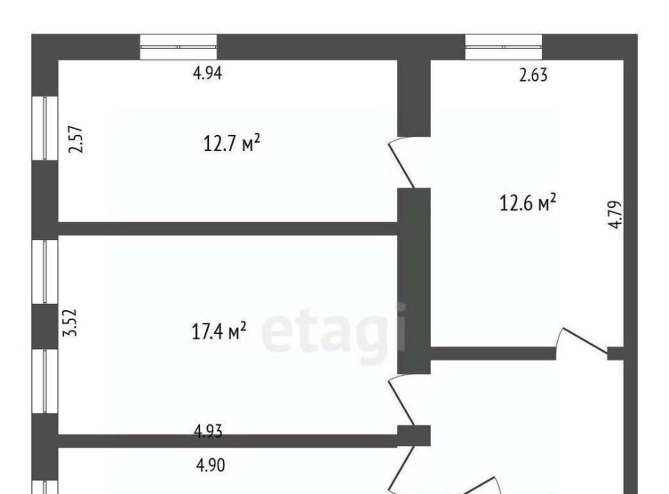 квартира г Рыбинск Центральный ул Бородулина 42 фото 2