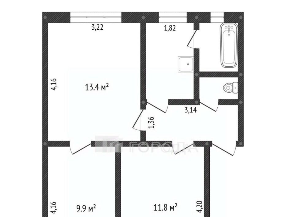 квартира г Новокузнецк р-н Центральный ул Хитарова 50 фото 15