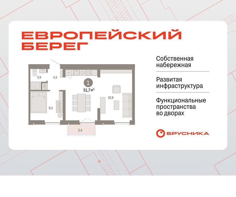 квартира г Новосибирск р-н Октябрьский Речной вокзал микрорайон Европейский Берег фото 1
