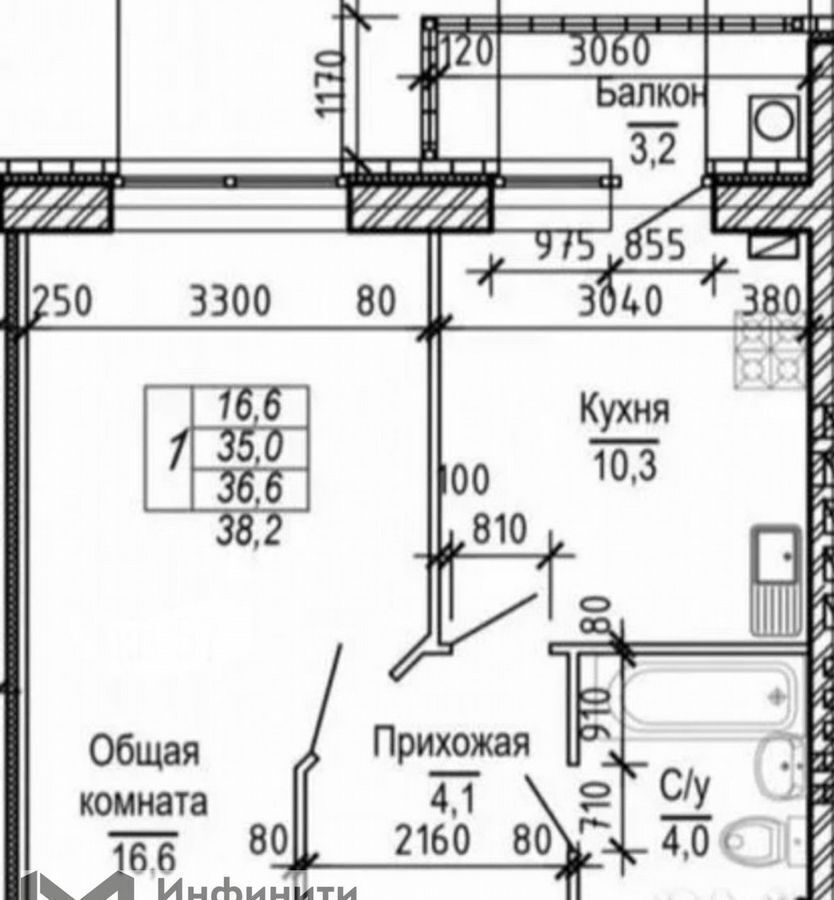 квартира г Ставрополь р-н Промышленный ул Якова Андрюшина 1к/1 фото 16