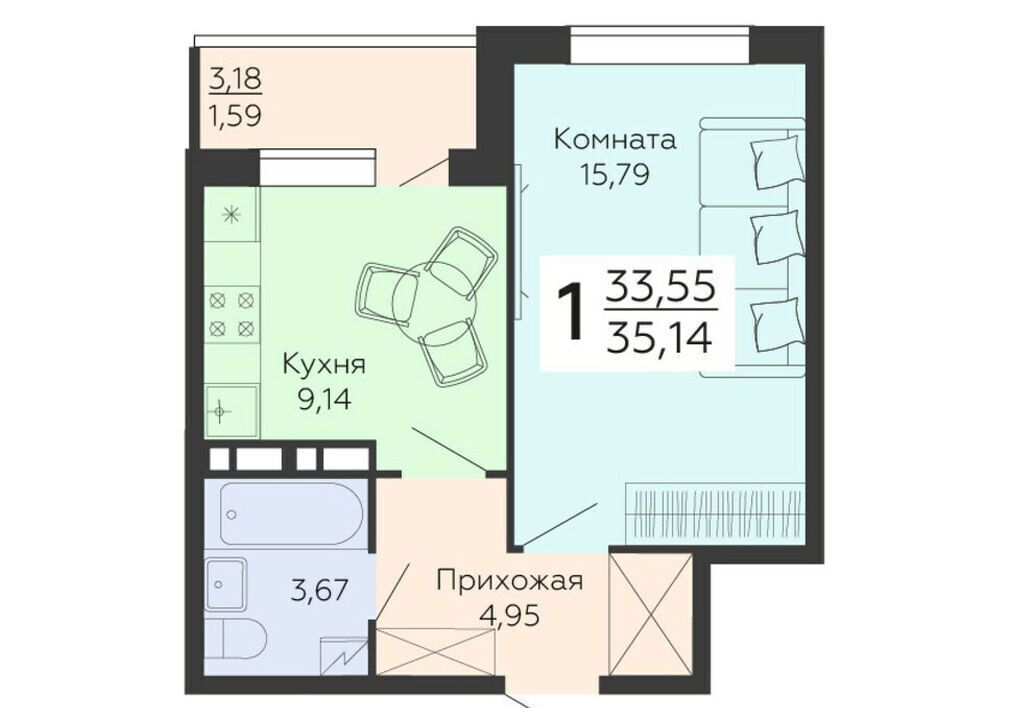 квартира г Воронеж р-н Коминтерновский ул 45 стрелковой дивизии 113 фото 1