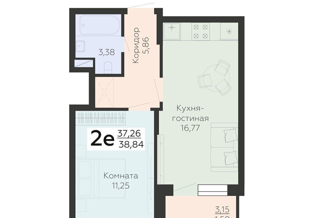 квартира г Воронеж р-н Коминтерновский ул Электросигнальная 9а фото 1
